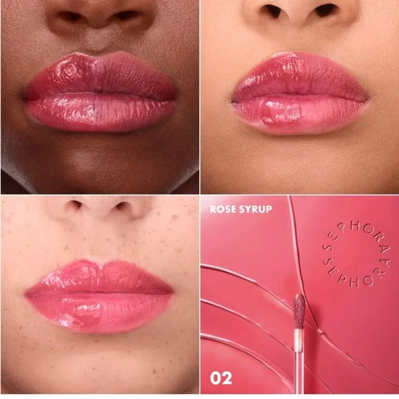 SEPHORA COLLECTION Totally Juicy Lip Tint in 02 Rose Syrup 5.5 mL Full Size - Picture 3 of 8